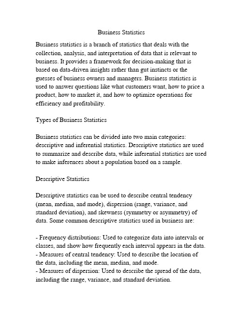 Business Statistics