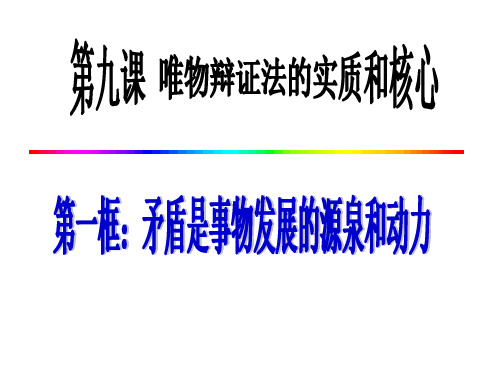 YONG矛盾是事物发展的源泉和动力