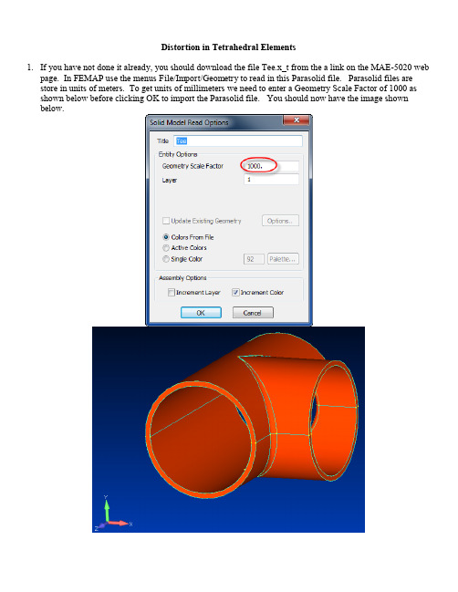 Femap_四面体单元网格质量