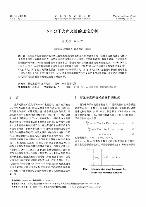 NO分子光声光谱的理论分析