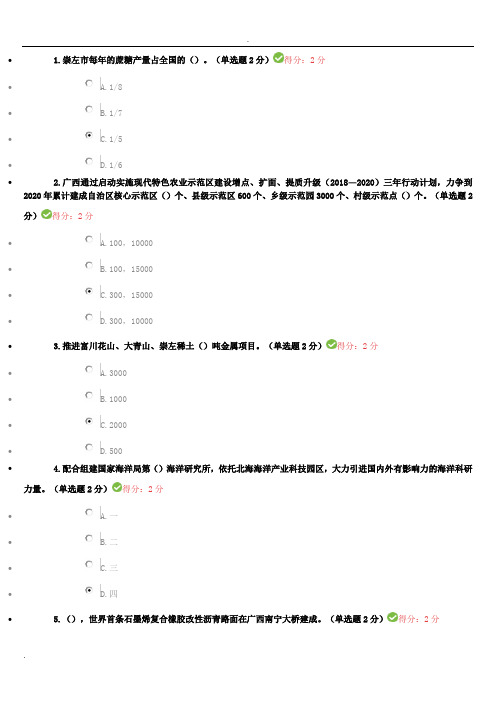 2019年广西专业技术人员继续教育公需科目科目考试及答案