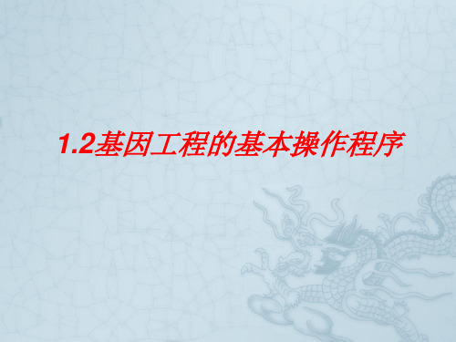 生物必修II人教新课标6.2基因工程及其应用北京课件(44张)