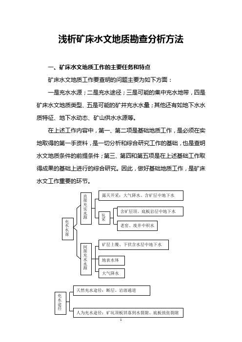 矿床水文地质勘查分析方法