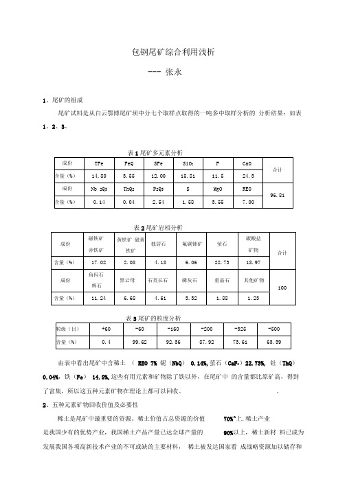 包钢尾矿综合利用