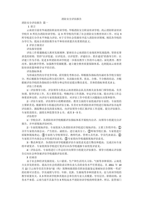 消防安全评估报告