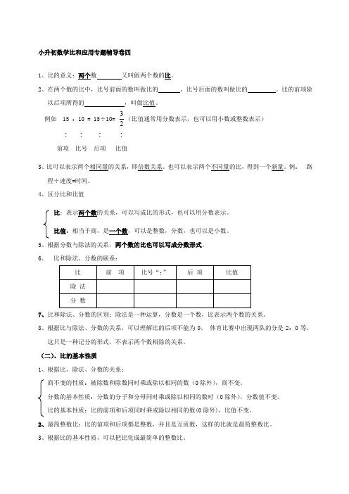 小升初比和比例专题训练卷