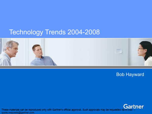 PPT精选案例模板-Gartner - Technology Trends 2004-2008