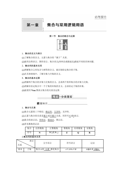 高三数学 人教A版 理科 一轮复习资料(WORD)