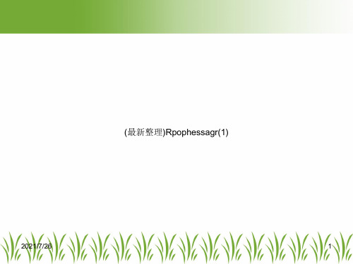 (最新整理)Rpophessagr(1)
