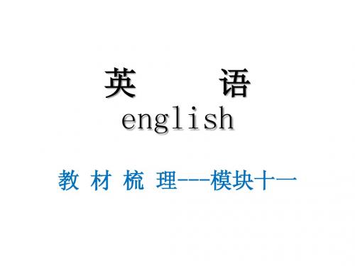2015中考英语冲刺教材梳理模块复习课件16个教材梳理模块十一