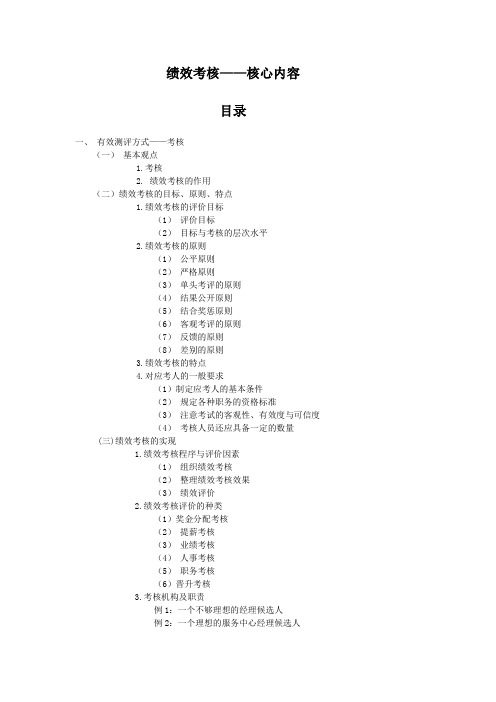 绩效考核-核心内容