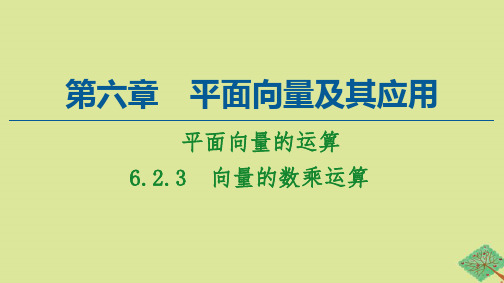 高中数学第6章平面向量及其应用6.2平面向量的运算6.2.3向量的数乘运算课件新人教A版必修第二册