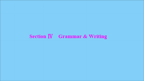 2019_2020学年高中英语Module4MusicSectionⅣGrammar