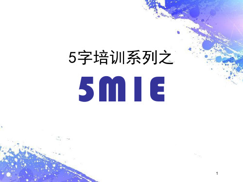 全面质量管理-5M1E