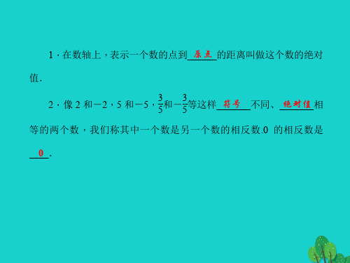 七年级数学上册 1.3 绝对值与相反数课件 (新版)冀教版(1)