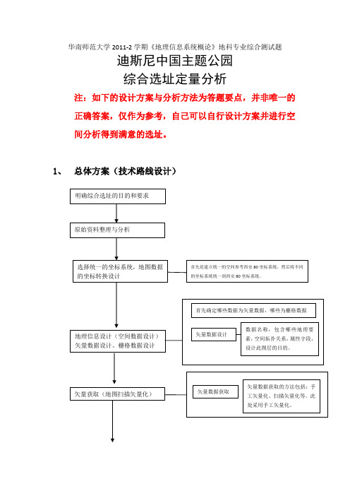 《GIS概论》综合测试题答题要点