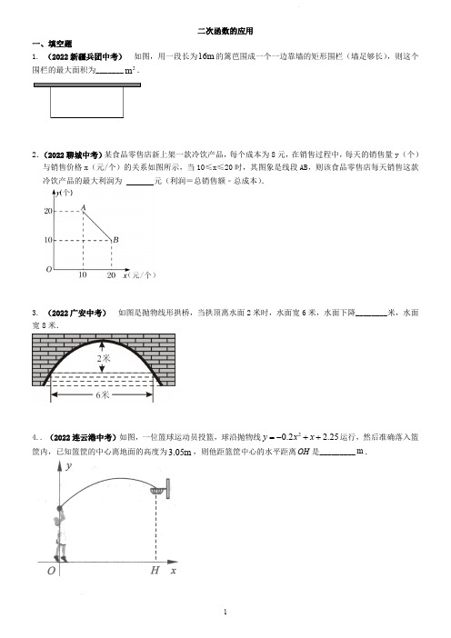 专题03 二次函数的应用(学生版)