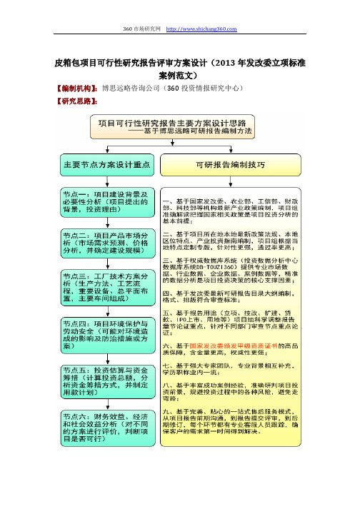 皮箱包项目可行性研究报告评审方案设计(2013年发改委立项标准案例范文)