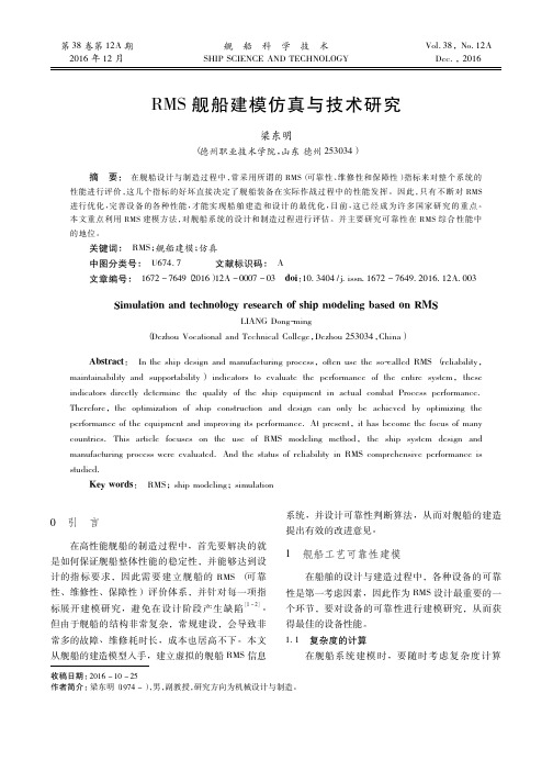 RMS舰船建模仿真与技术研究