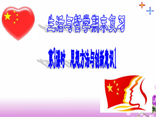 政治:《思想方法与创新意识》期末复习课件(新人教版必修4)(201911整理)