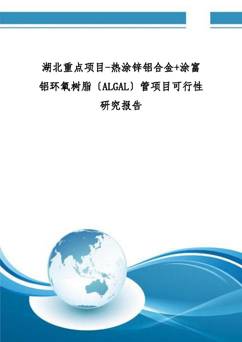 湖北重点项目-热涂锌铝合金+涂富铝环氧树脂(ALGAL)管项目可行性研究报告(撰写大纲)