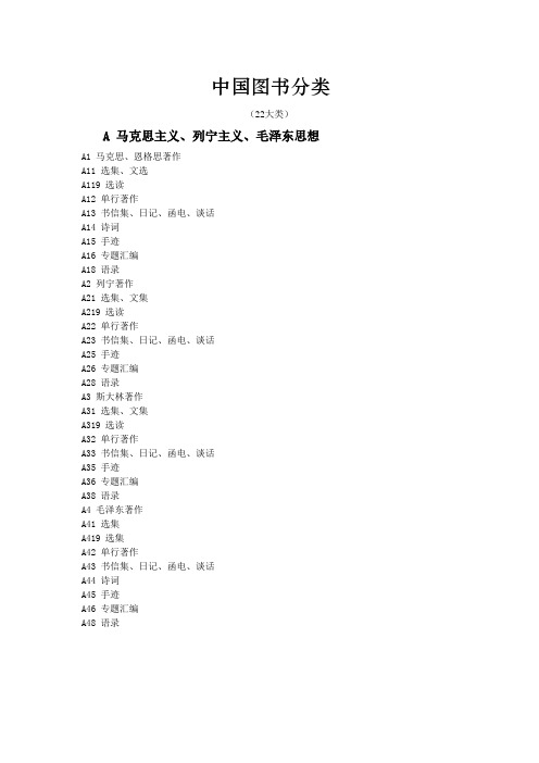 中国图书分类分解
