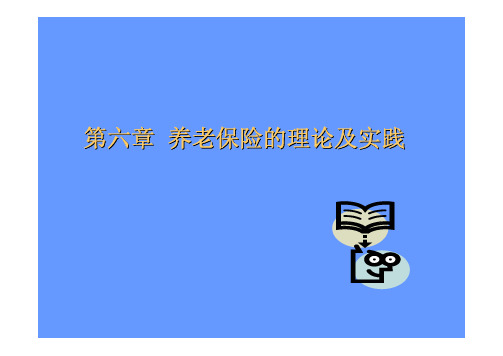 社会保障理论李珍第六章