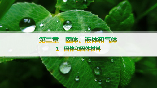 教科版高中物理选择性必修第三册精品课件 第2章 固体、液体和气体 1 固体和固体材料