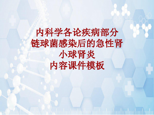 内科学_各论_疾病:链球菌感染后的急性肾小球肾炎_课件模板