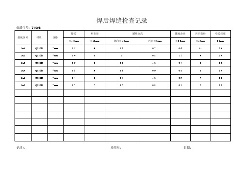 2019年焊后焊缝检查记1.doc