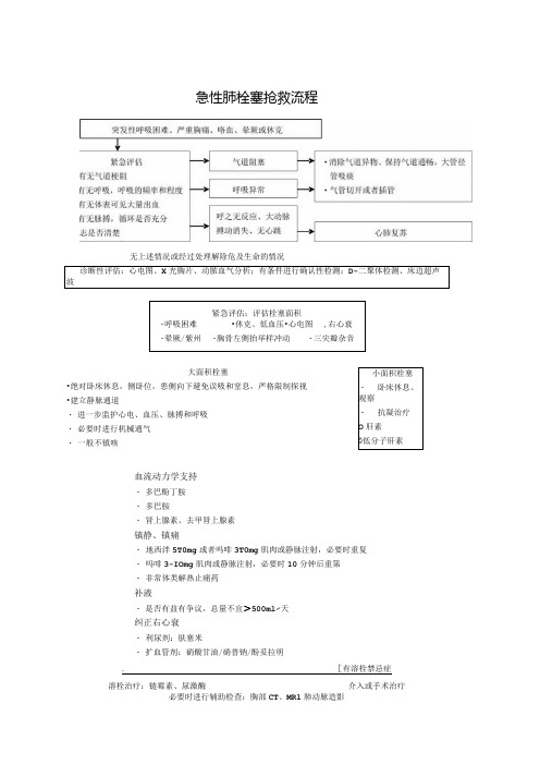 急性肺栓塞抢救流程