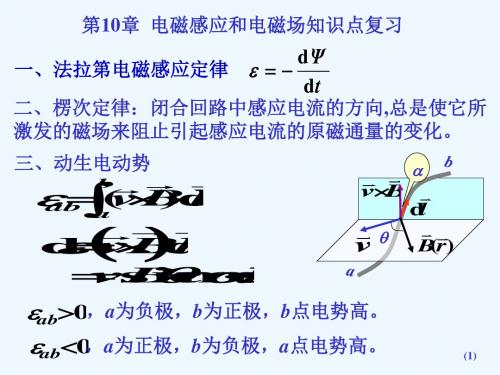 第10章电磁感应和电磁场知识点复习