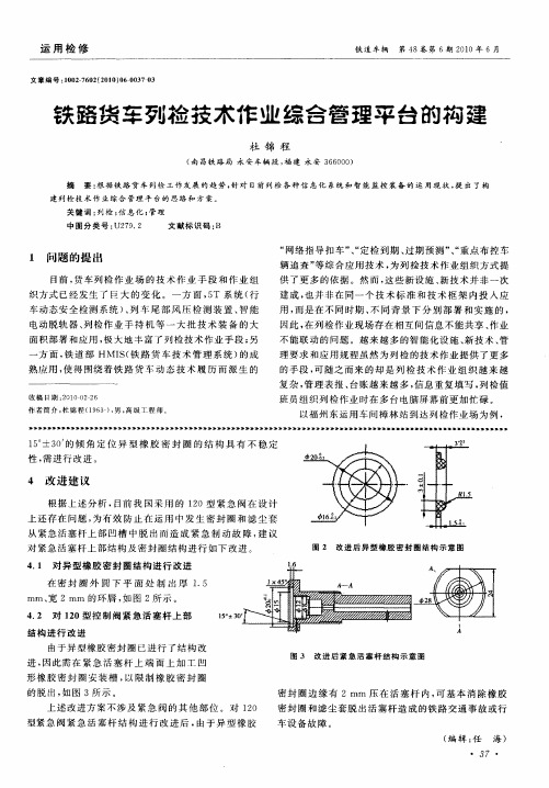 铁路货车列检技术作业综合管理平台的构建