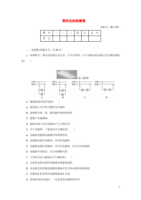 2019最新九年级物理下学期期末达标检测卷(含解析)(新版)粤教沪版