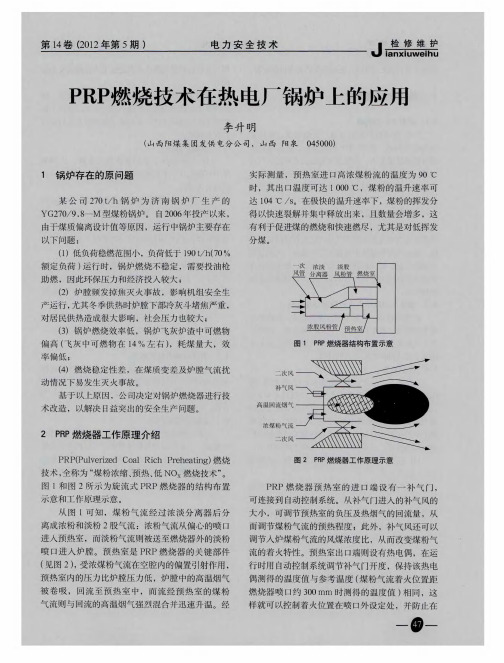 PRP燃烧技术在热电厂锅炉上的应用