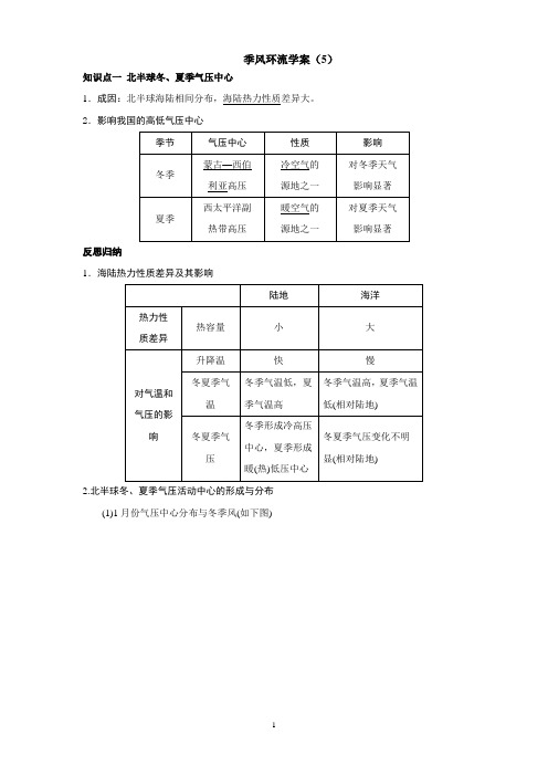 季风环流学案(5)