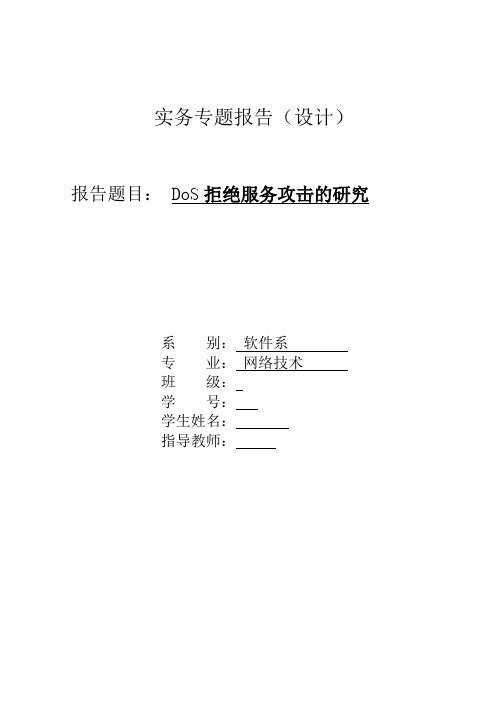 实务专题报告1