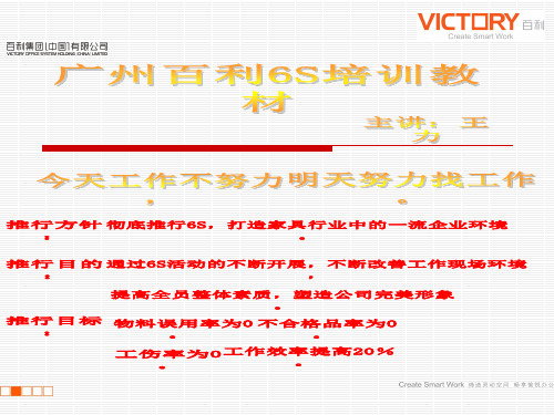 广州百利集团6S培训教材