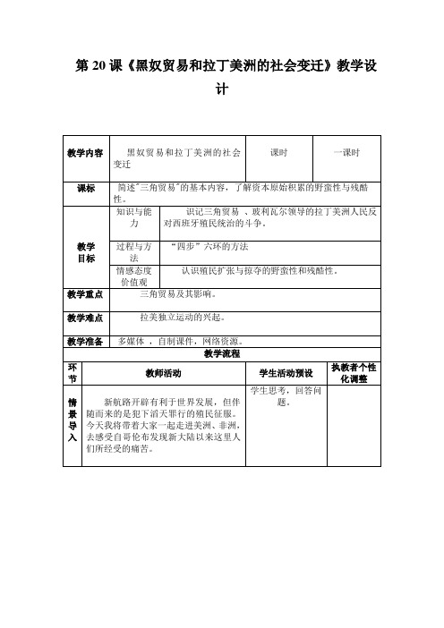 20.黑奴贸易和拉丁美洲的社会变迁