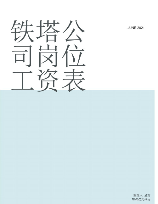 整理铁塔公司岗位工资表_企业员工工资信息表