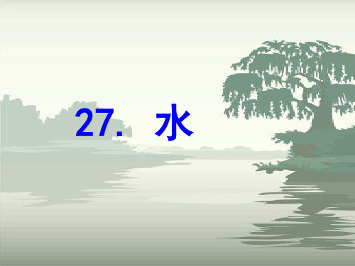 苏教版五年级语文下册第27课《水》