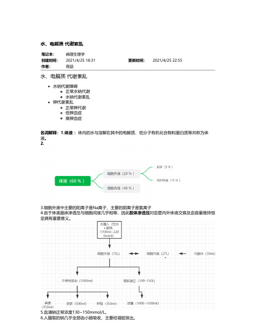 水钠代谢紊乱