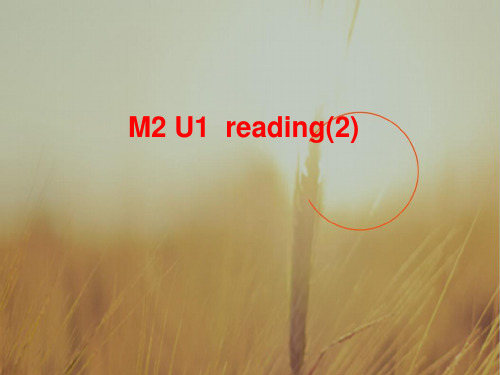 江苏省扬州市田家炳实验中学高中英语必修二 M2U1 reading2 课件 精品