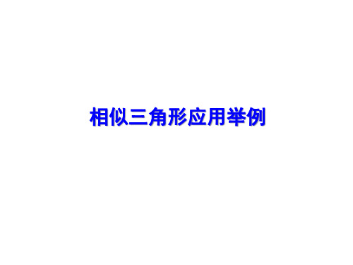 相似三角形应用举例-测量(金字塔高度、河宽)问题课件