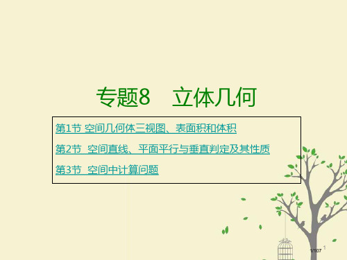 高考数学复习专题8立体几何理市赛课公开课一等奖省名师优质课获奖PPT课件