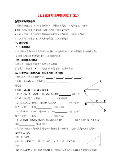 沪科数学八上《 三角形全等的判定》同课异构教案 (5) 