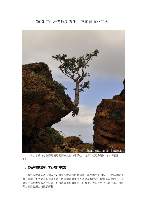 2013年司法考试新考生 咬定青山不放松