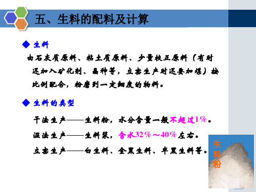 水泥生料的配料及计算