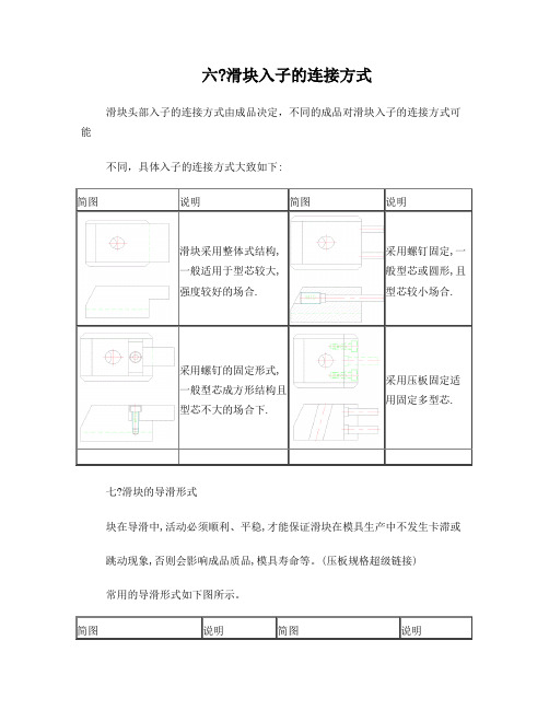 各种滑块的设计注意事项2