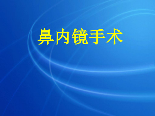 鼻内镜手术教学材料